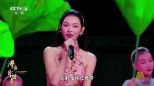 钟楚曦湾区晚会粉色旗袍尽显曼妙身材，性感妩媚登场